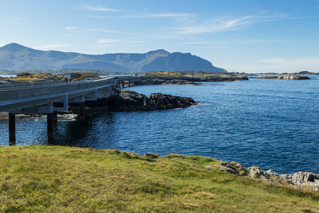 Beautiful Atlantic road in Norwayの写真素材
