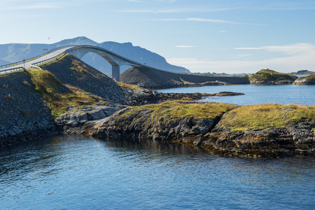 Beautiful Atlantic road in Norwayの写真素材