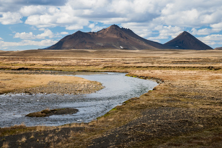 landsape of the icelandic highlandの写真素材