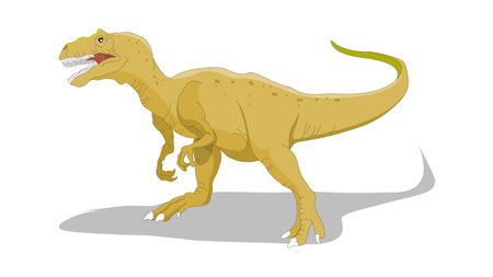 Illustration of a dinosaur isolated on a white background. Vector illustration.のイラスト素材