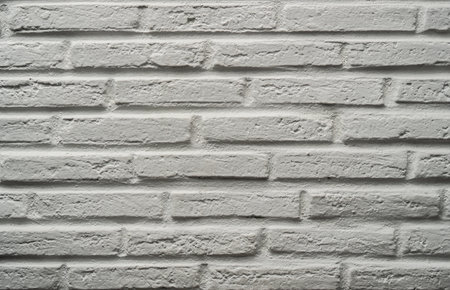 Abstract white brick wall texture for pattern background. White clay bricks laid in a regular...