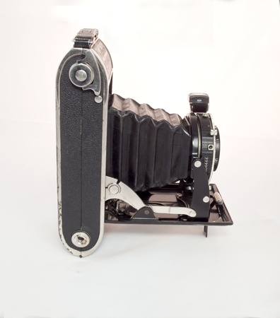 side view of an old historic barcameraの写真素材