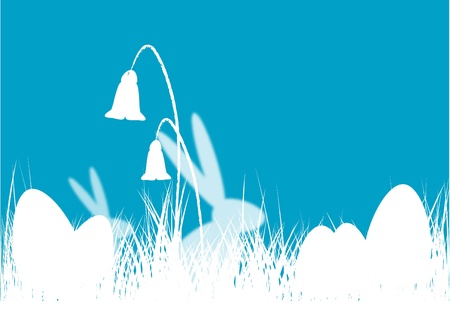 ostern - hasen und versteckte eierのイラスト素材