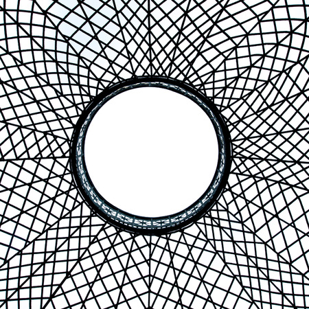 vintage and grafical look of the roof top from an old garden houseの写真素材