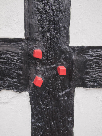 special picture of an construction detail at a historic houseの写真素材