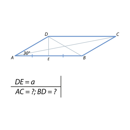 The task of finding a diagonal parallelogramsの写真素材