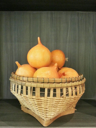 Onion in basketの素材