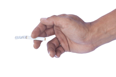 Right hand holding a cigarette.の写真素材