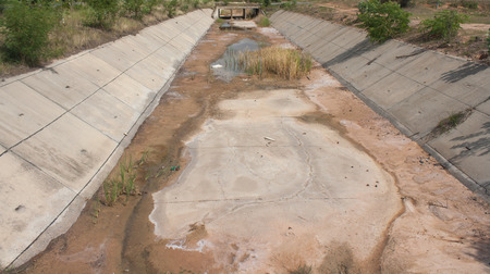 Drought irrigation drainage canal.の写真素材