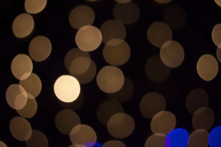 Abstract background of out of focus lights at night. Light hexagon.の写真素材