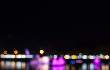 abstract background. blur bokeh. Vintage, Light from the lamp at night.