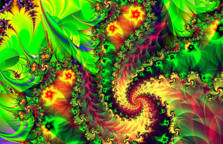 Fractal perfection, colorful, brilliant and charming prospect, creative background, high art.の写真素材