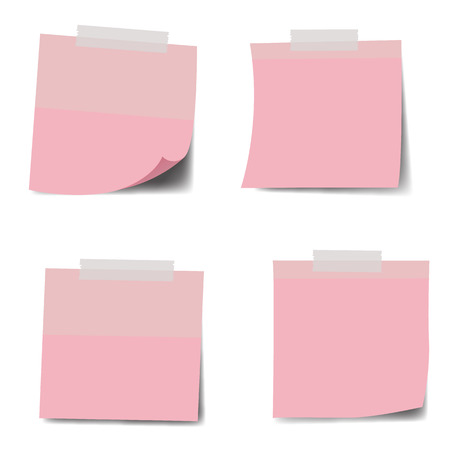 Set of different vector note papers.のイラスト素材