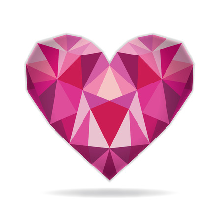 Red Vector Love Heartのイラスト素材