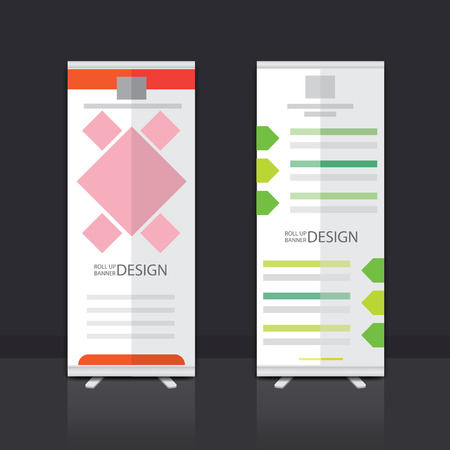 Roll Up Banner Standのイラスト素材
