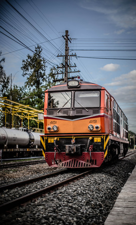 Train parked on tracks