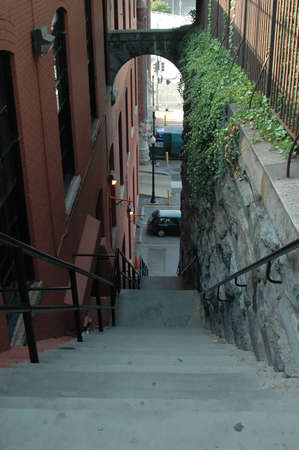 Exorcist Stairs Near Georgetown Universityの写真素材