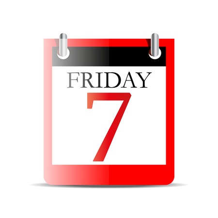 Flat colored wall-calendar icon on a white background, vector illustration.のイラスト素材