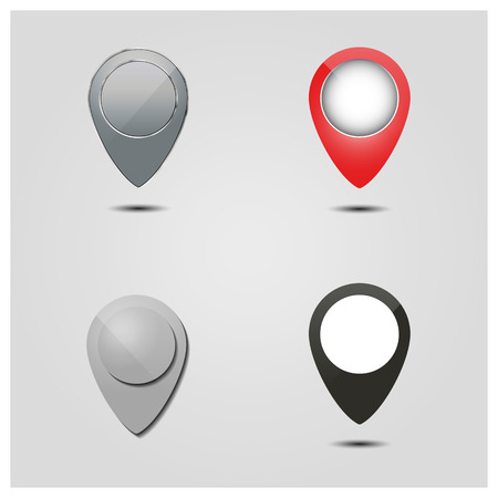 Set of four different pointers of performance maps, vector illustrationのイラスト素材