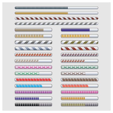 A set of colored rectangular bar load, vector illustration