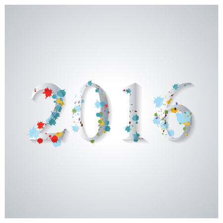 Background image for a new two thousand sixteenth year, vector illustration.のイラスト素材