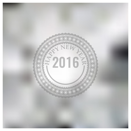 Blurred New Year background with the text Happy New Year, vector illustration.のイラスト素材
