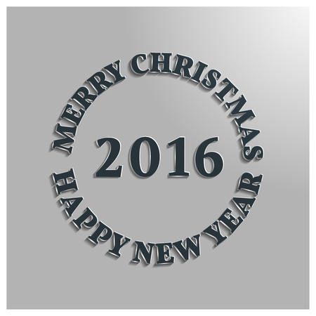Background with the text Merry Christmas and a Happy New Year, vector illustration.のイラスト素材