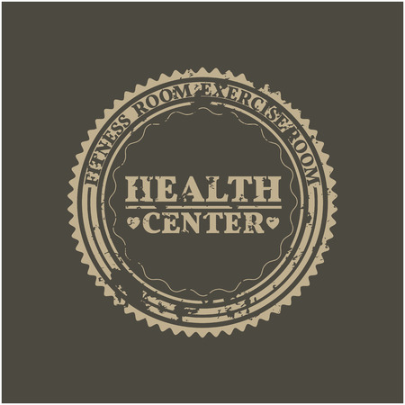 Round Grunge emblem health centerのイラスト素材