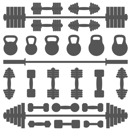 Set sports equipment  for the gym, vector illustration.のイラスト素材