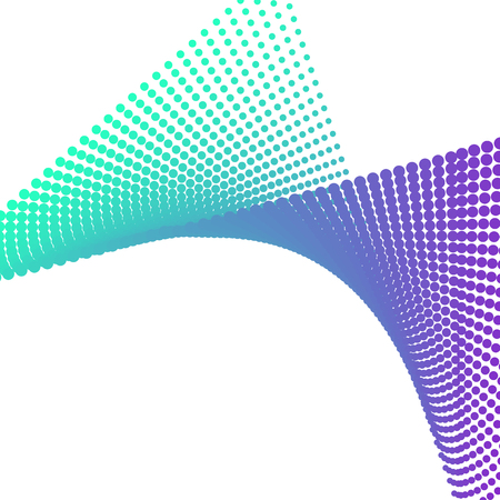 Bright blue and purple abstract background with halftone effect and space for text, vector illustration.のイラスト素材