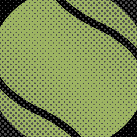 Sports background Ball for the game of tennis, halftone effect and space for your text, vector illustration.のイラスト素材