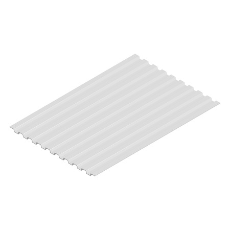 Sheet steel profile, isolated on white background, horizontal arrangement.のイラスト素材