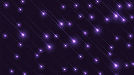 Abstract background, meteor shower on a dark sky, vector illustration.のイラスト素材