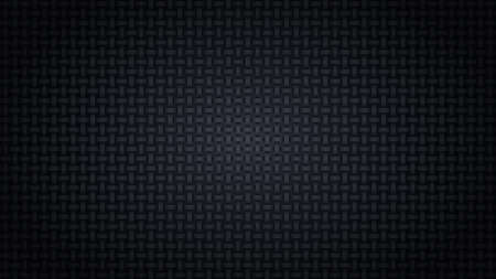 Dark background with lighting. Carbon fiber texture, vector illustration.