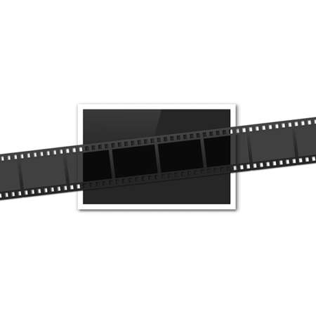 Retro photo film camcorder and blank photography, vector illustration.のイラスト素材