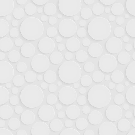 Seamless gray background from a set of circles of different sizes with shadow, vector illustration.のイラスト素材