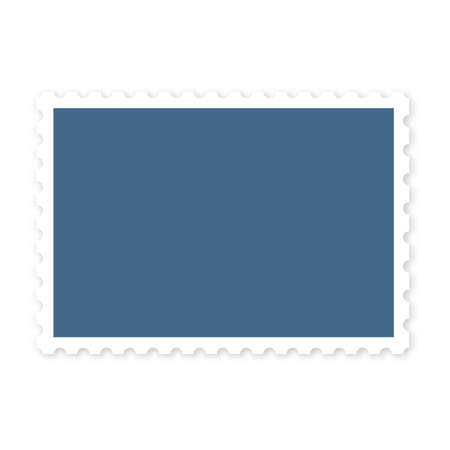 Rectangular postage stamp template isolated on white background, vector illustration.のイラスト素材