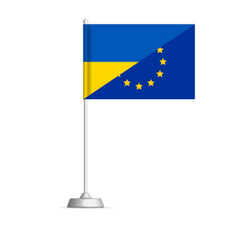 Ukraine eurointegration, progress to join the European Union, vector illustration.のイラスト素材