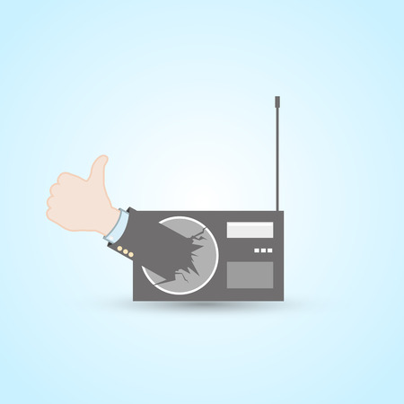 Radio station thumb upのイラスト素材
