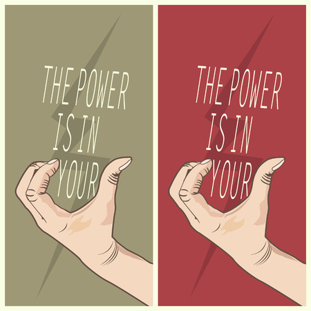 Power is in your handsのイラスト素材