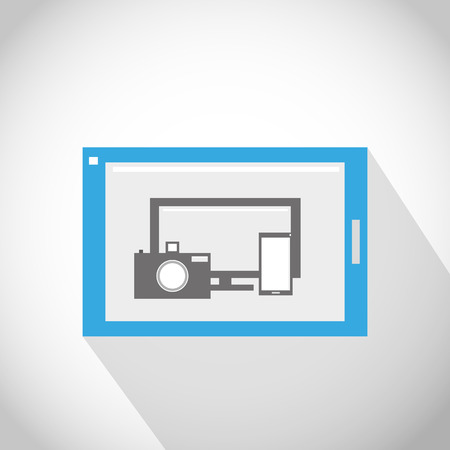 tablet pc all in one conceptのイラスト素材