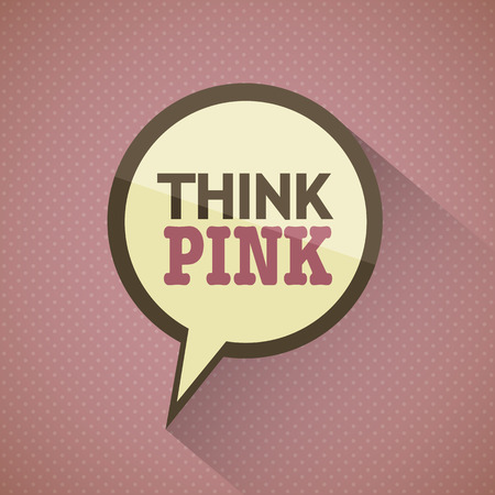 Think pink quote bubbleのイラスト素材