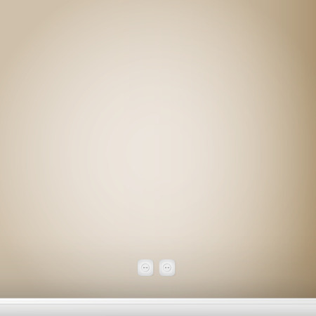 Wall with power plugのイラスト素材