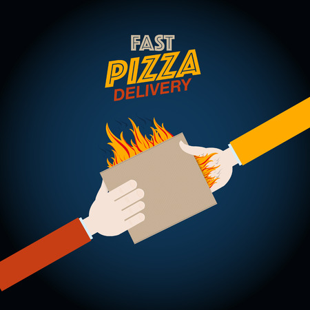 Fast pizza delivery designのイラスト素材