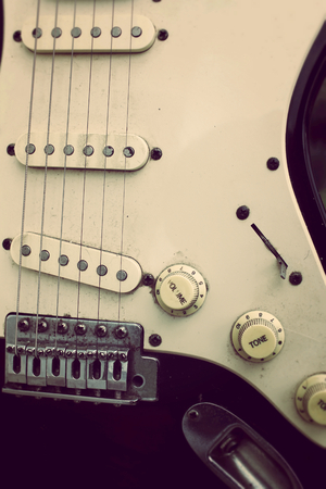 Old electric guitarの写真素材