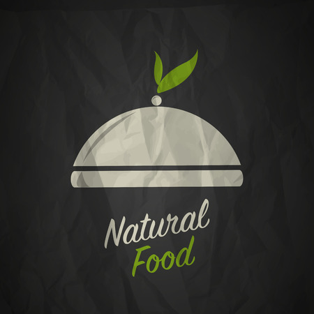 Organic natural food labelのイラスト素材