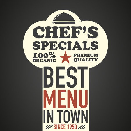 Typographic restaurant menuのイラスト素材