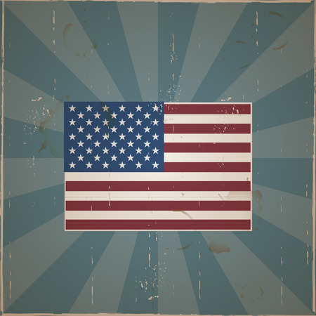 Grunge American Flag Designのイラスト素材