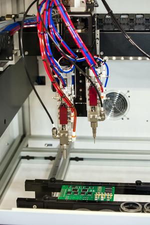 Flexible robotic conformal coating and dispensing system for selective coating potting, bead, and...