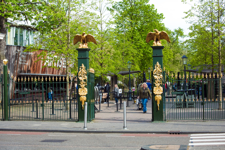Amsterdam, Netherlands - April, 2018: Entrance to the Amsterdam Zoo, Nethrelandsのeditorial素材
